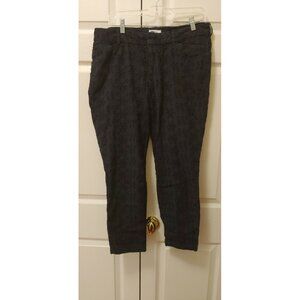 Women Old Navy The Diva Solid Blue Eyelet Ankle Pants Size 12 Regular